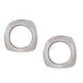 Divine Silver Sterling Silver Open Square Stud Earrings