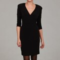 Calvin Klein Women's Black Sequin Shoulders Dress