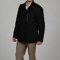 Cole Haan Men's Black Military-inspired Wool Blend Coat FINAL SALE