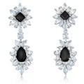 Sterling Silver Cubic Zirconia Dangle Earrings