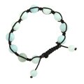 Gem Jolie Amazonite Bead Black Macrame Bracelet