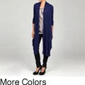 Hanna G Women's Draped Front Wrap Cardigan