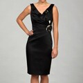 Jax Women's Black/ Bone Ruffle Trim Dress