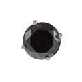 14k White Gold 3ct TDW Black Diamond Single Stud Earring