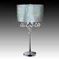 Bistro Oval Shade Crystal Ball 3-light Table Lamp