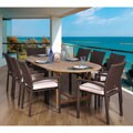 Padova Oval 9-piece Teak and Wicker Dining Set