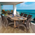 Michelangelo Oval 9-piece Teak and Wicker Dining Set