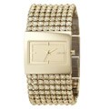 DKNY Women's Crystal Accented Wide Mesh Stainless Steel Watch