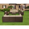 Messina Deluxe 9-piece Sectional Set with Sunbrella