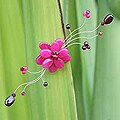 Accommodating guide on Raspberry Gumballs Stainless Steel 'Raspberry Bouquet' Garnet Brooch (Thailand)