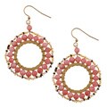 Helene Goldplated Simulated Pink Coral Beaded Earrings
