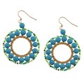 Helene Goldplated Simulated Turquoise Beaded Earrings