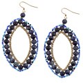 Helene Goldplated Simulated Sodalite Beaded Marquise Earrings