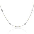 18k Two-tone Gold 3/8ct TDW Diamond Necklace (H-I, I1-I2)