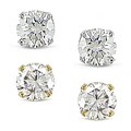 14k Gold 1/2ct TDW Diamond Solitaire Stud Earrings (J-K, I2-I3)