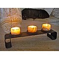 Egyptian Alabaster 3-light Candle Holder (Egypt)
