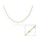 Mondevio 18k Gold Over Sterling Silver 24-inch Singapore Chain Necklace