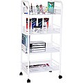 Indigo White Mobile Organizer/Taboret