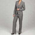Calvin Klein Women's Black/ Cream 2-piece Pant Suit