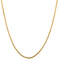 14k Rose Gold 20-inch Round Wheat Chain