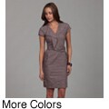 Marc NY Women's Belted Cap-sleeve Shirt Dress