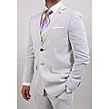 Ferrecci Men's Olive Pin Stripe Cotton 2-button Suit