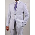 Ferrecci Men's Blue Two-piece Seersuckers Suit