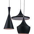 Fulham Black Geometrical Metal Pendants (Set of 3)