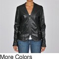 Tibor Women's Plus Size Waist Length Leather Jacket