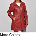 Tibor Women's Embossed Leather Swing Coat