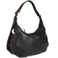 Alla Leather Art Rondo Black Hobo Handbag