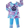 AnnLoren Girls Peace 2-Piece Tunic/Legging Set