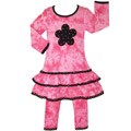 AnnLoren Girl's Tie-dye Tunic and Leggings Set