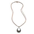 Southwest Moon Copperplated and Sterling Silver 3-strand Bead Necklace