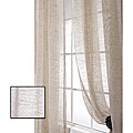 Linen Open Weave Natural 108-inch Sheer Curtain Panel