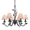 Leaves 6-light Antique Bronze Finish Chandelier