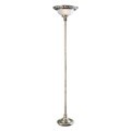 Transitional 1-light Antique Brass Torchiere Floor Lamp