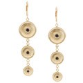 Rivka Friedman 18k Gold Overlay Cascading Black Onyx Earrings