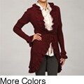 La Cite Women's Ruffle Tunic Cardigan Sweater FINAL SALE