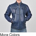 Knoles & Carter Men's Big & Tall Leather Bomber Jacket