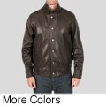 Knoles & Carter Men's Shoulder Stitch Raglan Leather Bomber Jacket