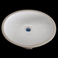 Undermount Oval 17-inch White Vitreous China Bathroom Sink