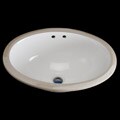 Undermount Oval 17-inch White Vitreous China Bathroom Sink