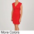 L.A. Gold Women's Sleeveless Ruched Wrap Dress
