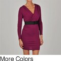 L.A. Gold Women's Belted Wrap Dress
