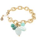 Rachel Reinhardt Goldplated Multi-gemstone Charm Bracelet