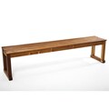 Teak Honey Brown Backless Bench