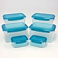 Lock & Lock Rectangular Food Container 12-pc Set with Green Lids