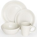American Atelier Bianca Beaded White 16-pc Dinnerware Set