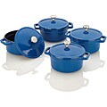 Fagor Michelle B Mini Blue Enameled Cast Iron Dutch Ovens (Set of 4)